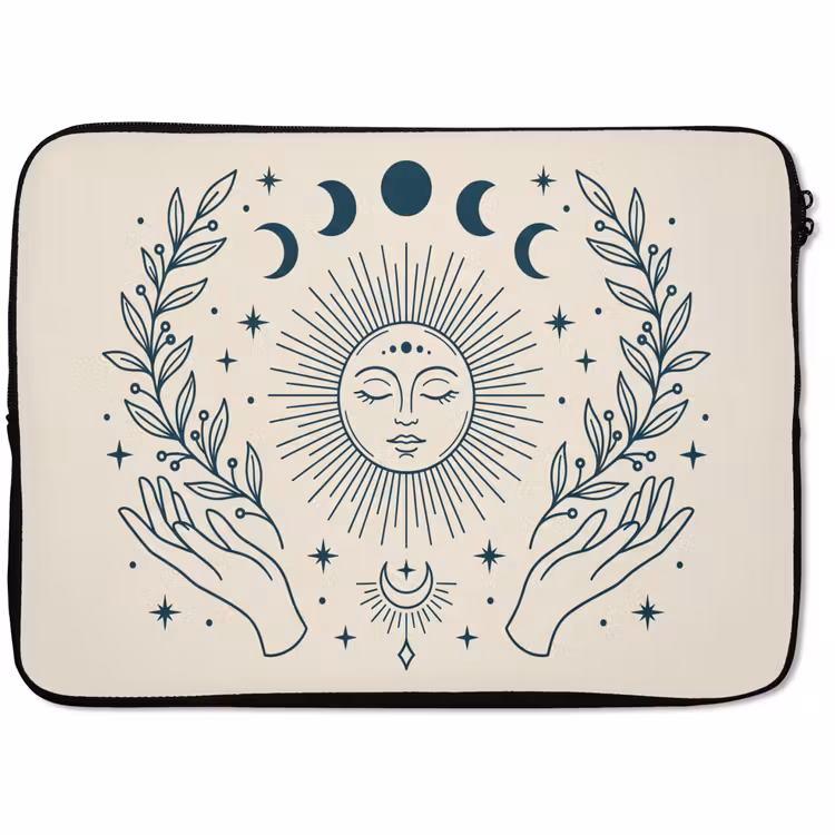 Laptophoes - Zon Maan Illustratie — 1