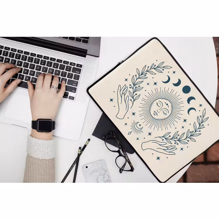 Laptophoes - Zon Maan Illustratie — 3