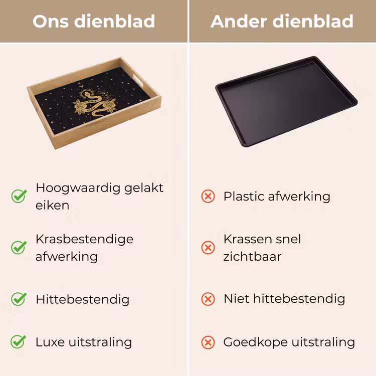 Dienblad - Slang - Bloemen - Mystiek — 3