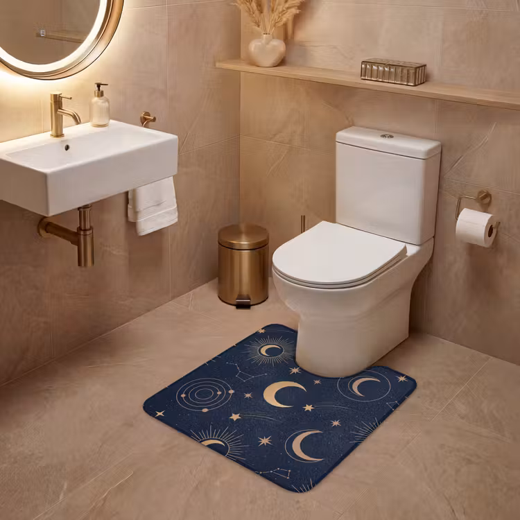 Wc Mat - Maan - Sterren - Goud — 3