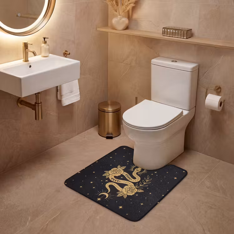 Wc Mat - Slang - Bloemen - Mystiek — 3