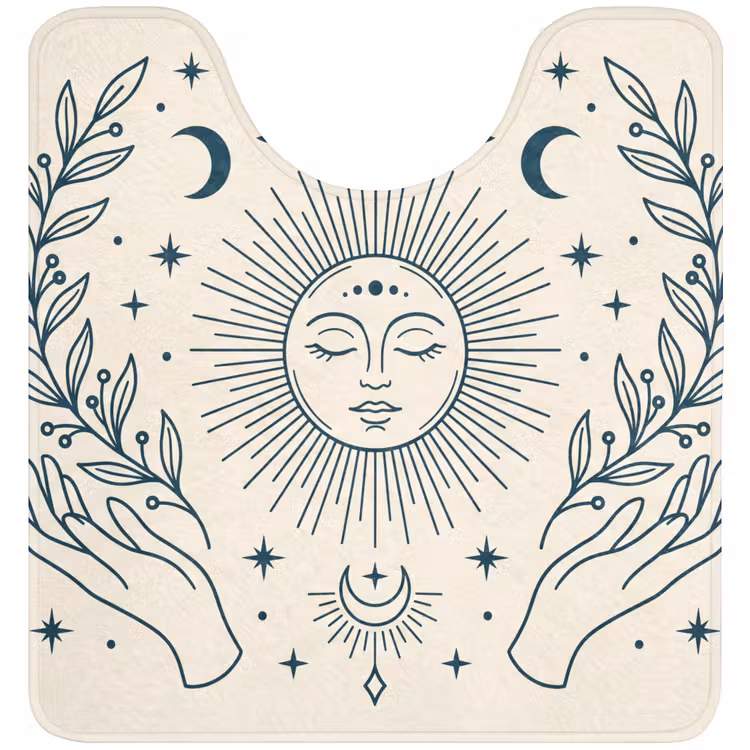 Wc Mat - Zon Maan Illustratie — 1