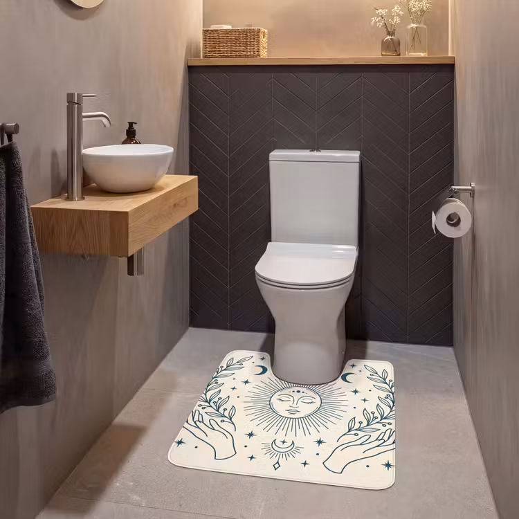 Wc Mat - Zon Maan Illustratie — 2