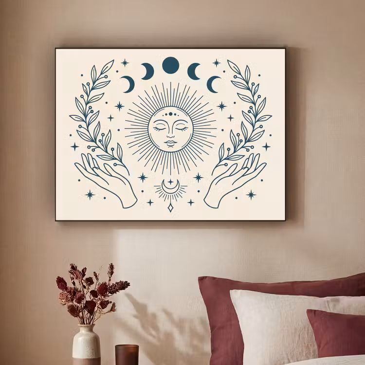 Art Frame - Zon Maan Illustratie — 3