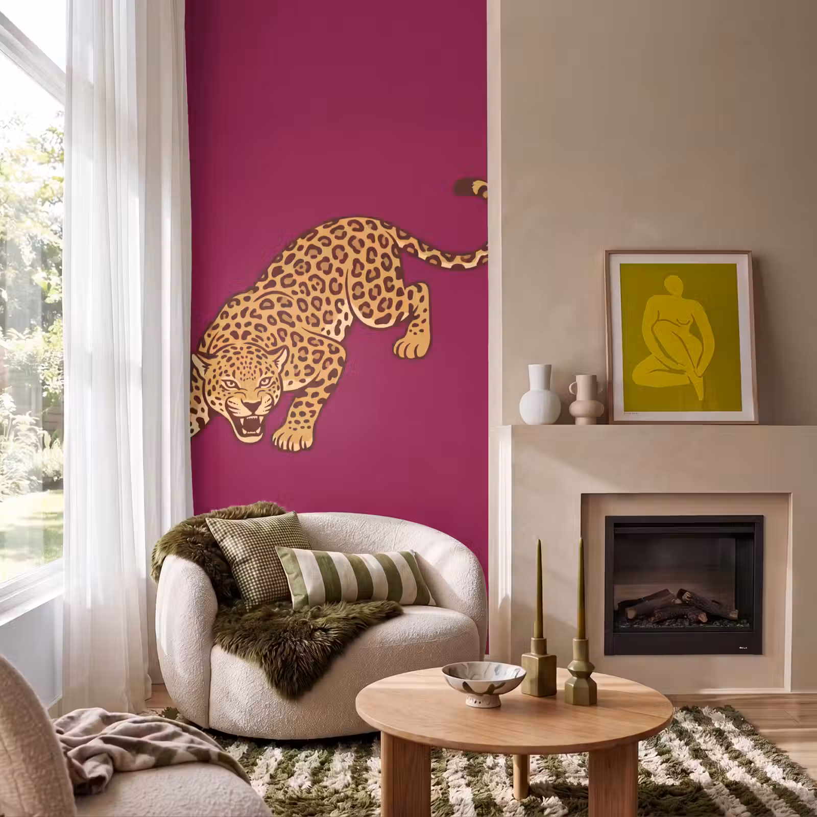 Behang - Kat - Aanvallend - Dieren — 1