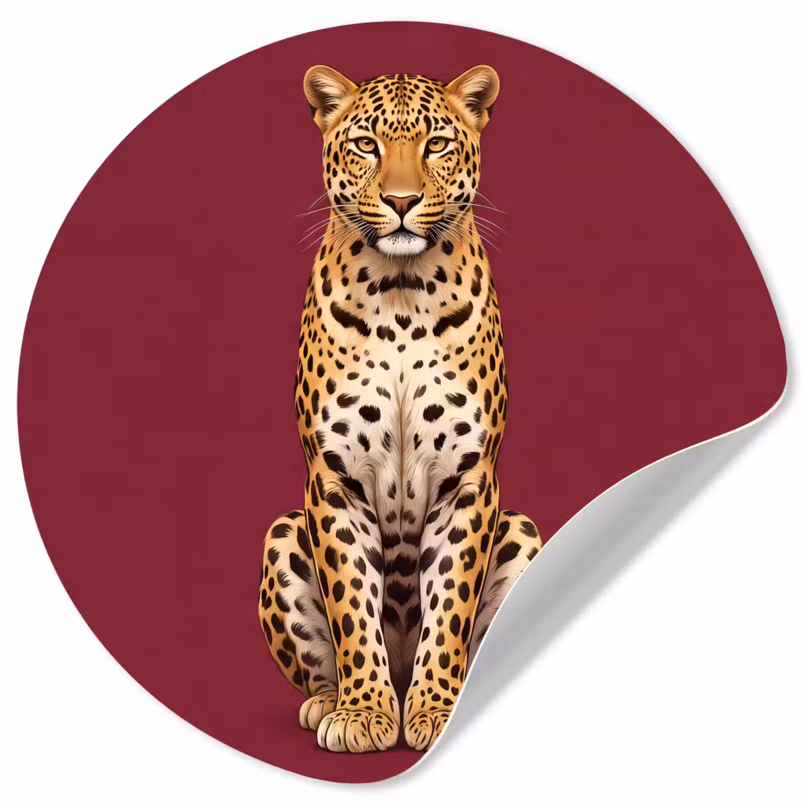 Behangcirkel - Kat - Dieren - Rood — 1