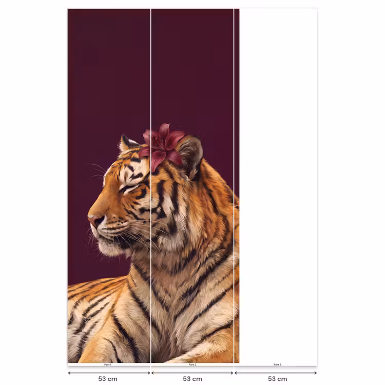 Behang - Tijger - Bloem - Dieren — 6