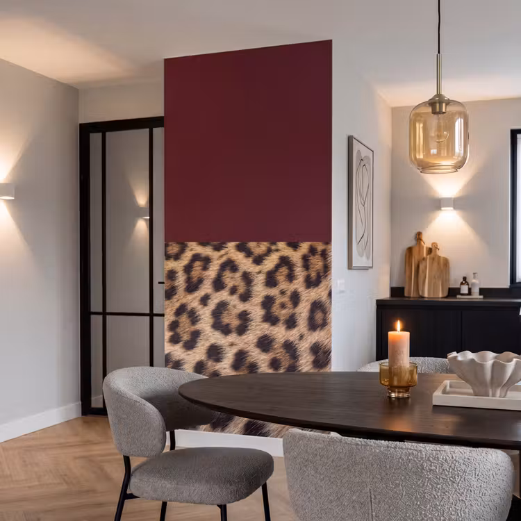 Behang - Vacht - Patroon - Bordeaux β 5