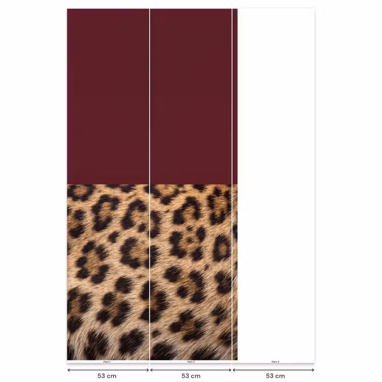 Behang - Vacht - Patroon - Bordeaux β 6