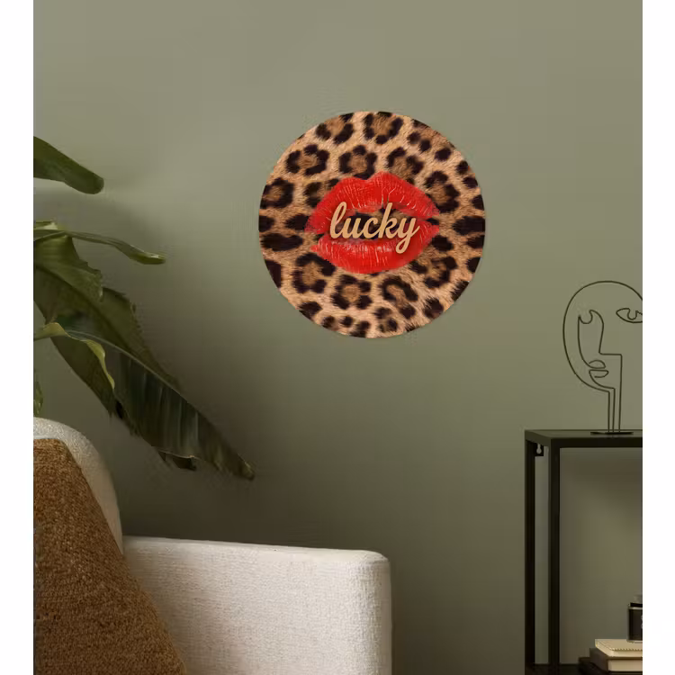 Behangcirkel - Dierenprint - Lippen - Rood — 3