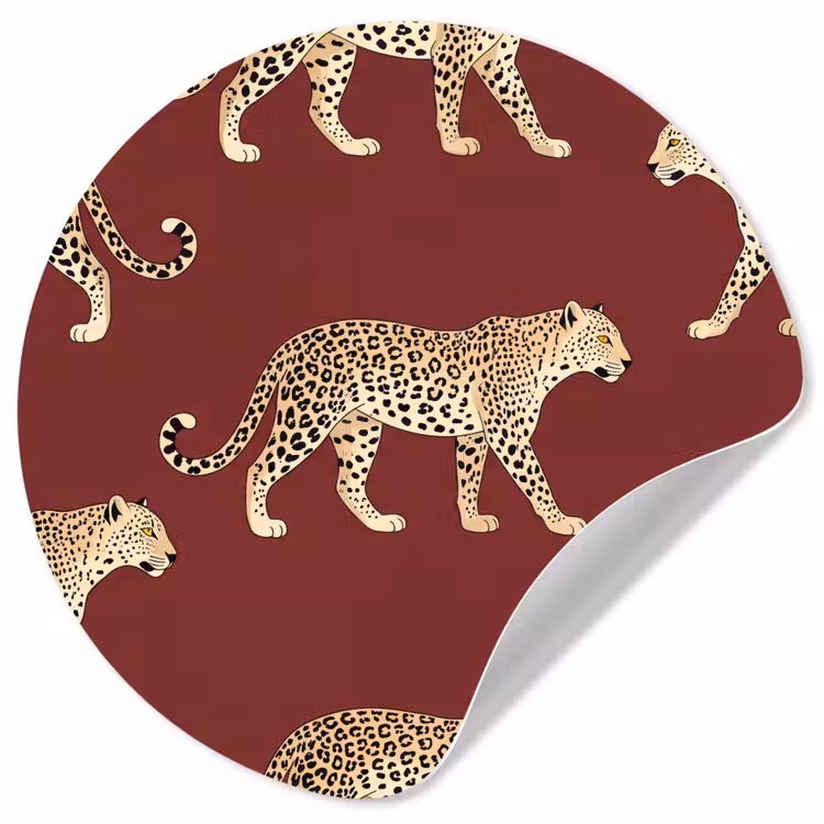 Behangcirkel - Katten - Patroon - Rood — 1