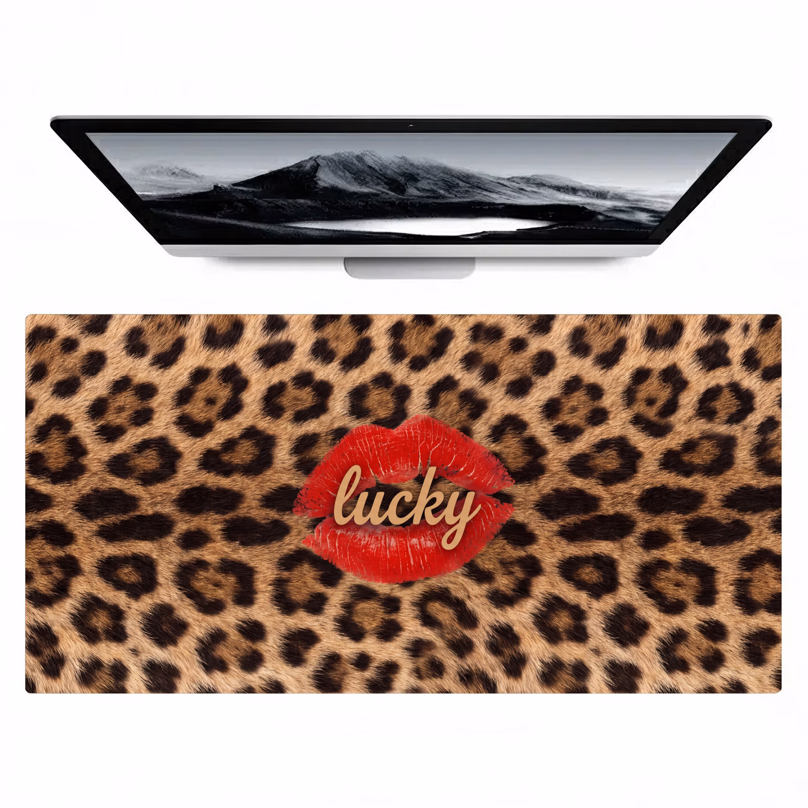 Bureau onderlegger - Dierenprint - Lippen - Rood — 1