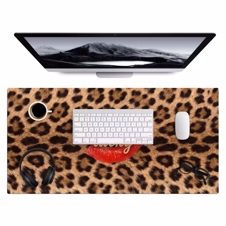 Bureau onderlegger - Dierenprint - Lippen - Rood — 4