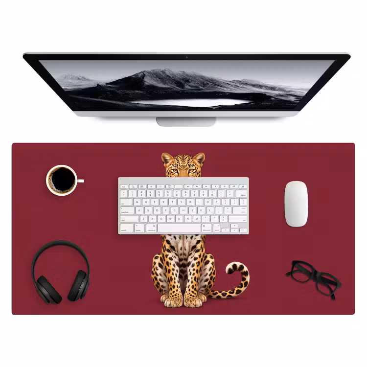 Bureau onderlegger - Kat - Dieren - Rood — 4