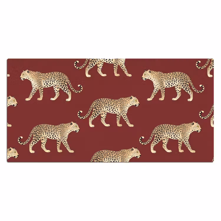 Bureau onderlegger - Katten - Patroon - Rood — 2