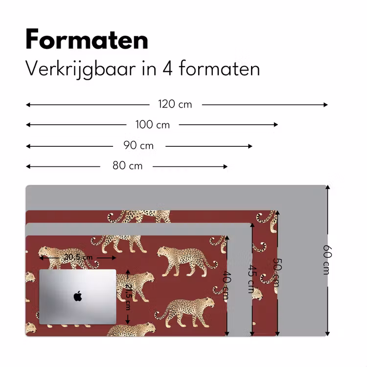 Bureau onderlegger - Katten - Patroon - Rood — 8