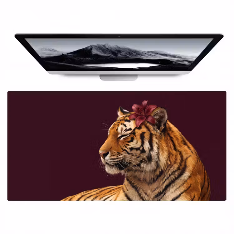 Bureau onderlegger - Tijger - Bloem - Dieren — 1