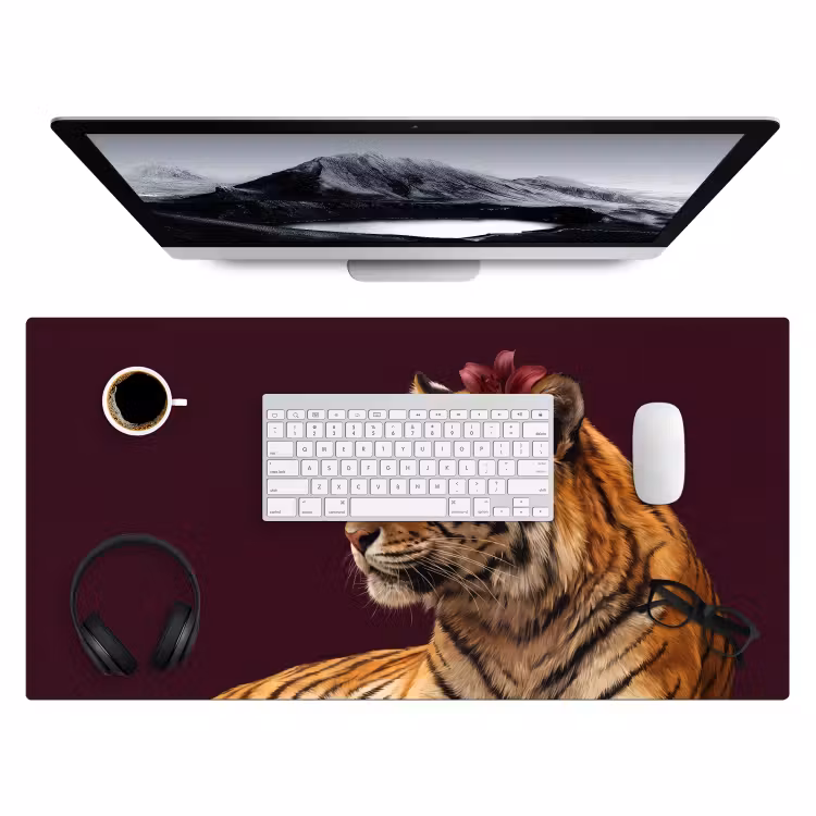 Bureau onderlegger - Tijger - Bloem - Dieren — 4