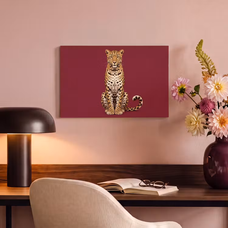 Canvas schilderij - Kat - Dieren - Rood — 6