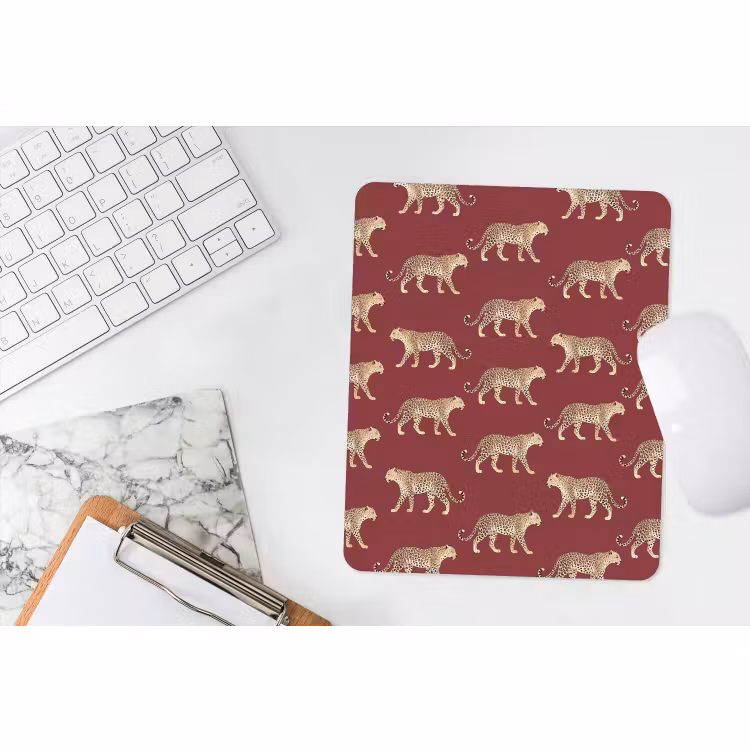 Muismat - Katten - Patroon - Rood — 4