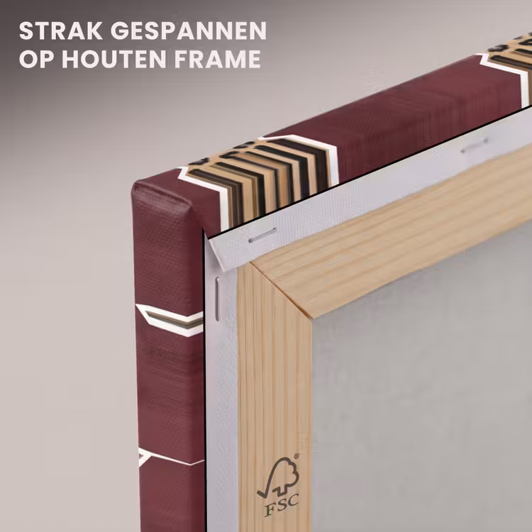 Canvas schilderij - Sterren - Luipaardprint - Rood — 7