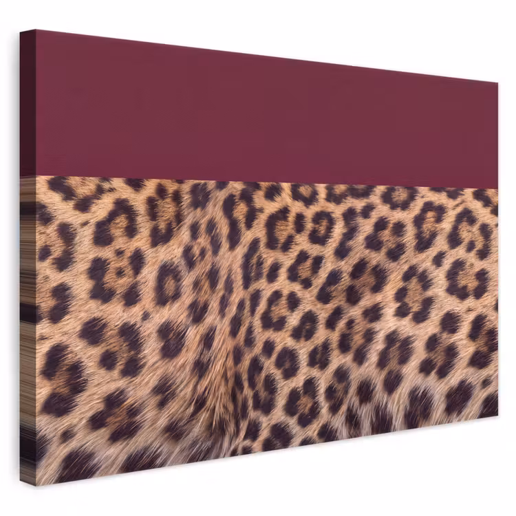 Canvas schilderij - Vacht - Patroon - Bordeaux — 1