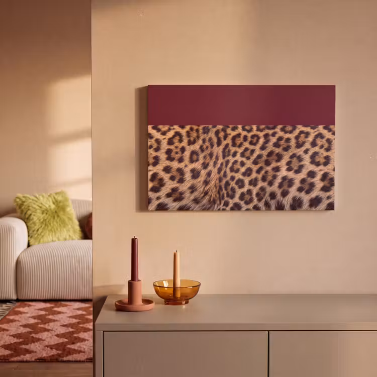 Canvas schilderij - Vacht - Patroon - Bordeaux — 2