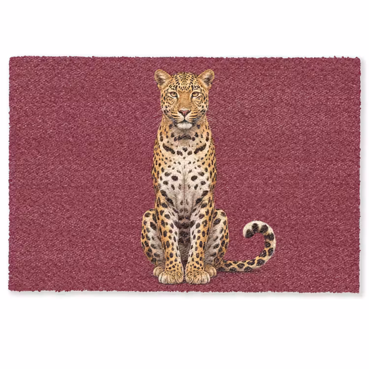 Deurmat - Kat - Dieren - Rood — 1
