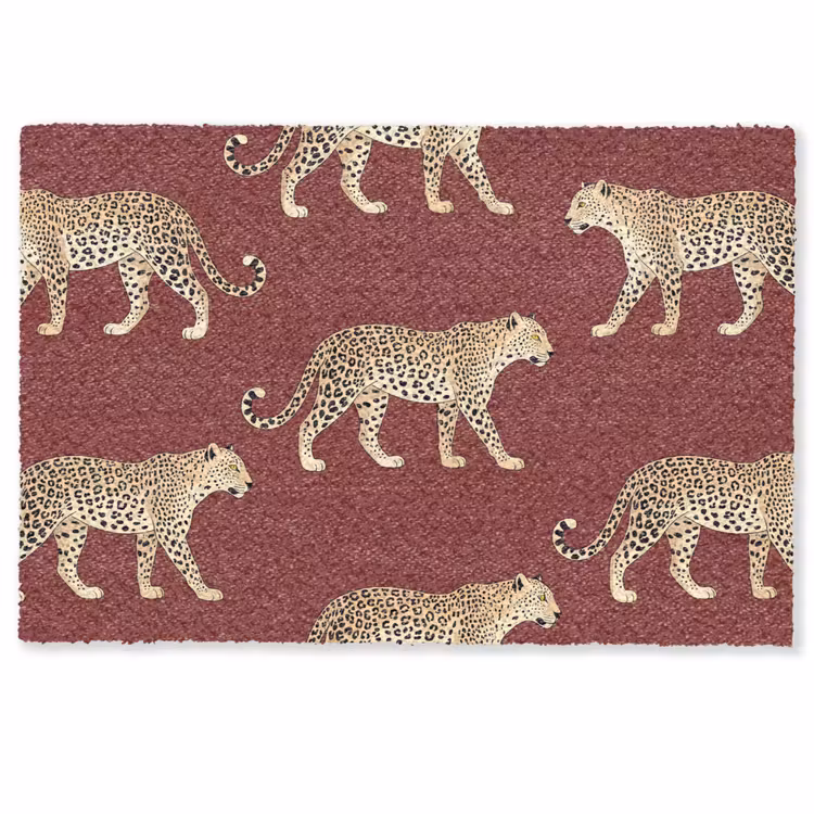 Deurmat - Katten - Patroon - Rood — 1