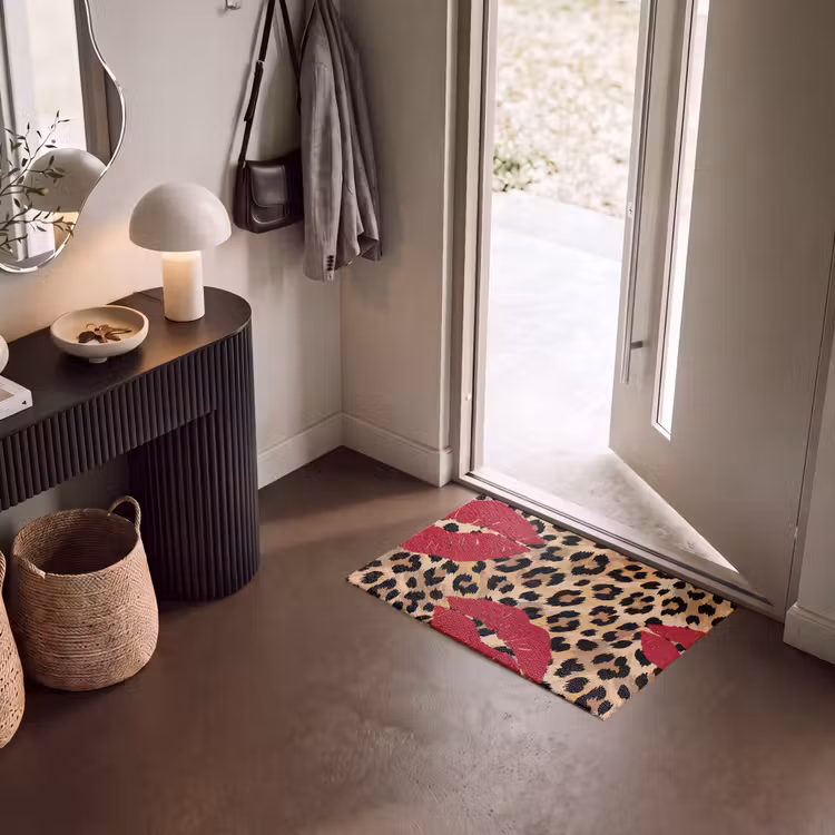 Deurmat - Kusafdruk - Dierenprint - Rood — 8