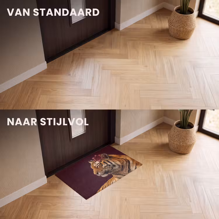 Deurmat - Tijger - Bloem - Dieren — 3