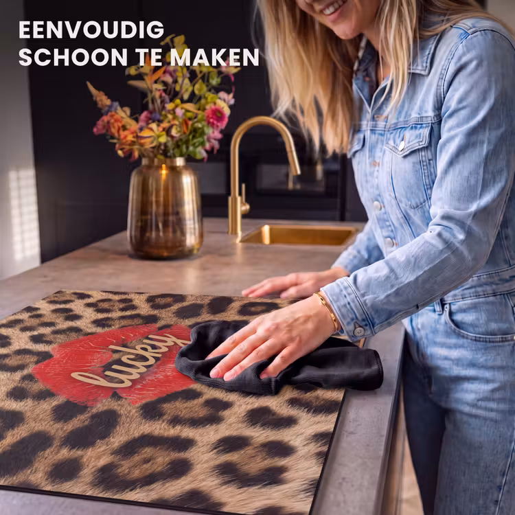 Inductie beschermer - Dierenprint - Lippen - Rood — 6