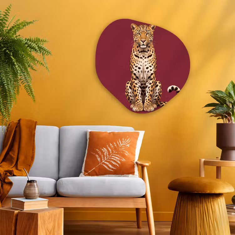 Organisch schilderij - Glas - Kat - Dieren - Rood — 3