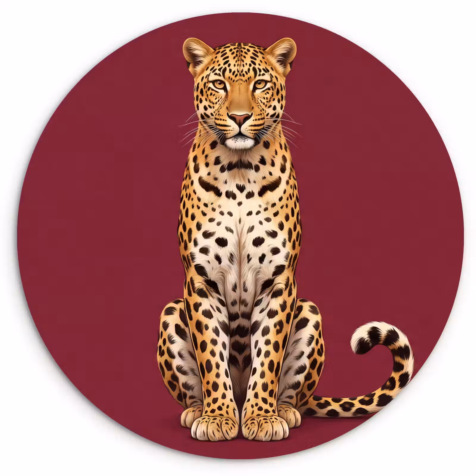 Muurcirkel - Kat - Dieren - Rood — 1