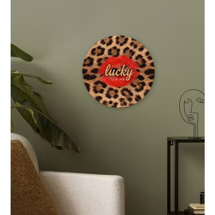 Muurcirkel - Dierenprint - Lippen - Rood — 3