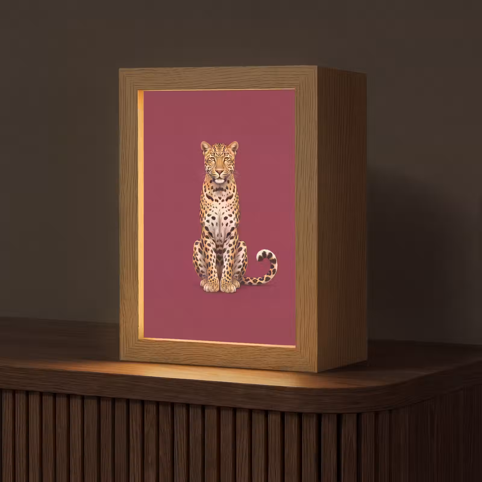 Gepersonaliseerde Lightbox - Kat - Dieren - Rood — 1