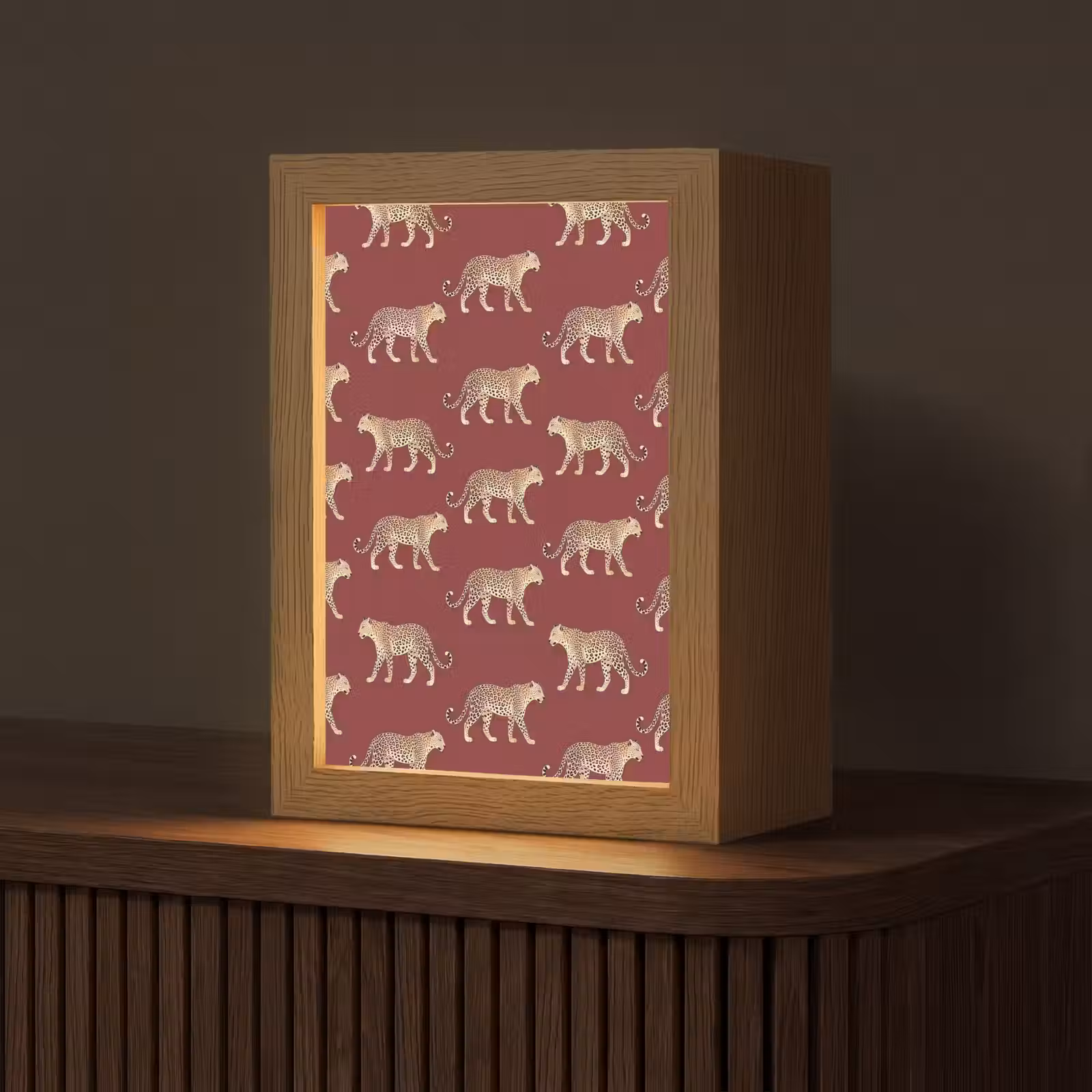 Gepersonaliseerde Lightbox - Katten - Patroon - Rood — 1