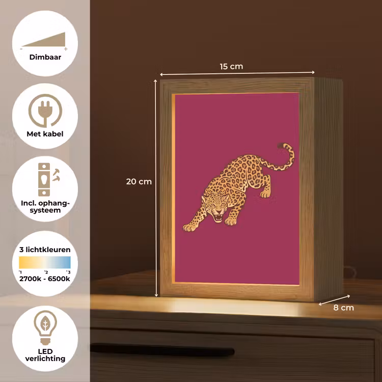 Gepersonaliseerde Lightbox - Kat - Aanvallend - Dieren — 7