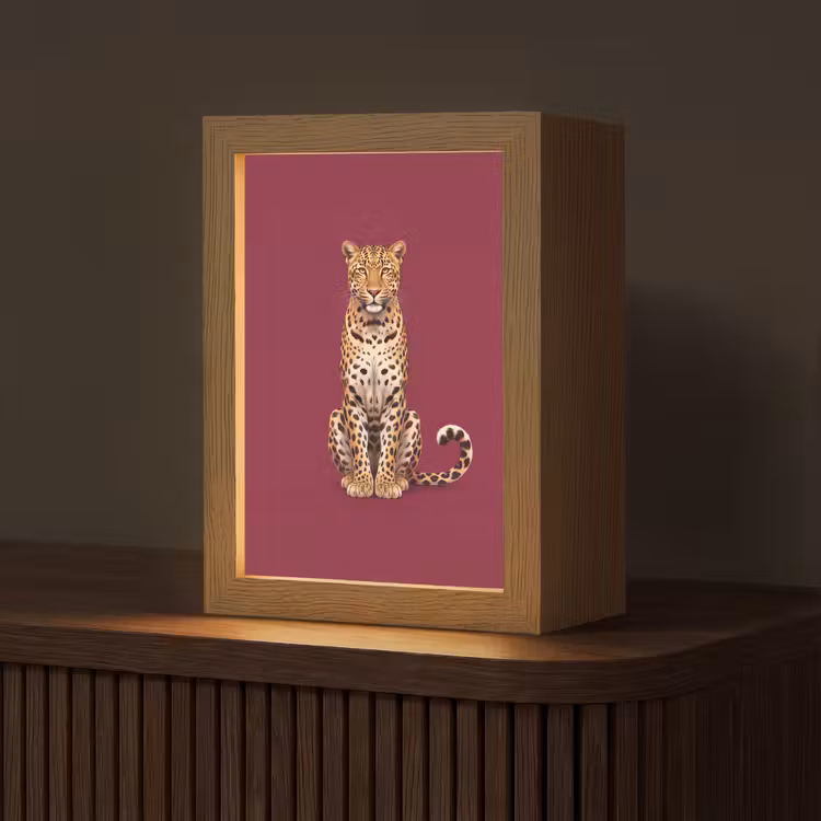 Gepersonaliseerde Lightbox - Kat - Dieren - Rood — 1