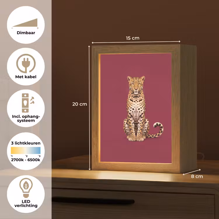 Gepersonaliseerde Lightbox - Kat - Dieren - Rood — 7