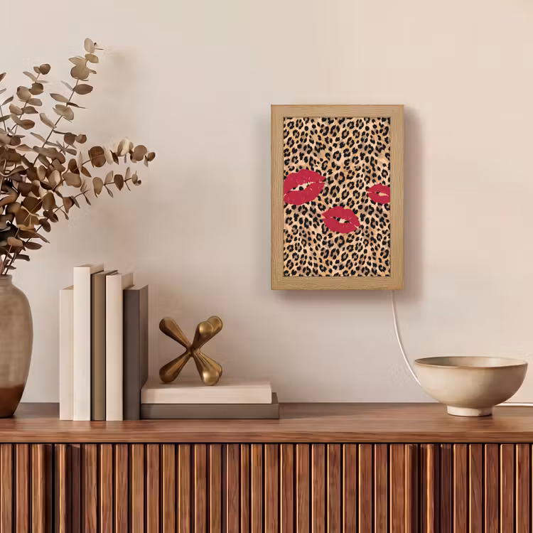 Gepersonaliseerde Lightbox - Kusafdruk - Dierenprint - Rood — 4