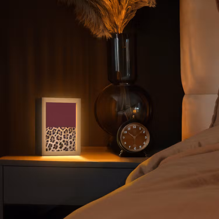 Gepersonaliseerde Lightbox - Vacht - Patroon - Bordeaux — 2