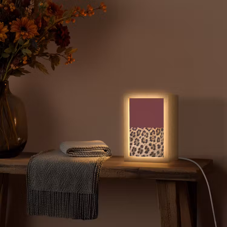 Gepersonaliseerde Lightbox - Vacht - Patroon - Bordeaux — 3