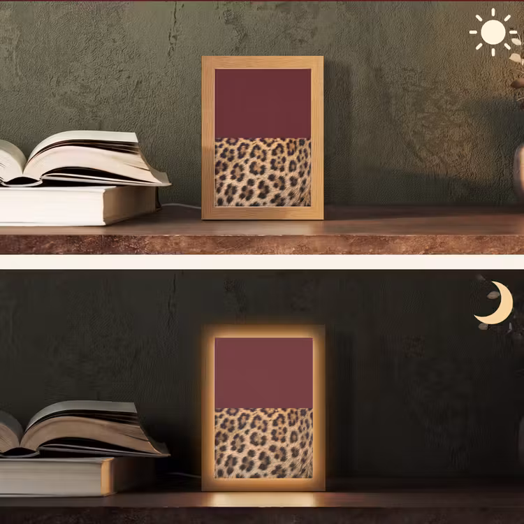 Gepersonaliseerde Lightbox - Vacht - Patroon - Bordeaux — 5