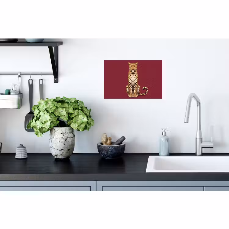 Muursticker - Kat - Dieren - Rood — 2