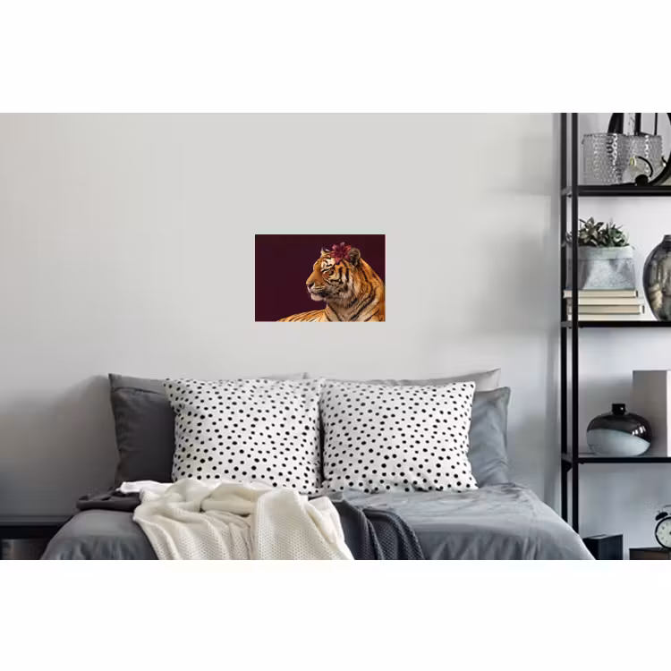Muursticker - Tijger - Bloem - Dieren — 5