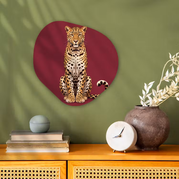 Organisch schilderij - Forex - Kat - Dieren - Rood — 2