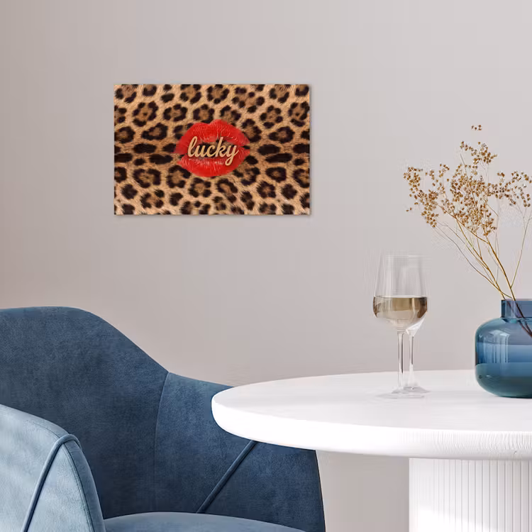 Poster - Dierenprint - Lippen - Rood — 4