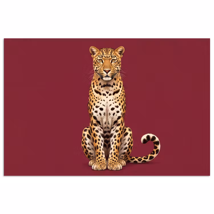 Poster - Kat - Dieren - Rood — 1