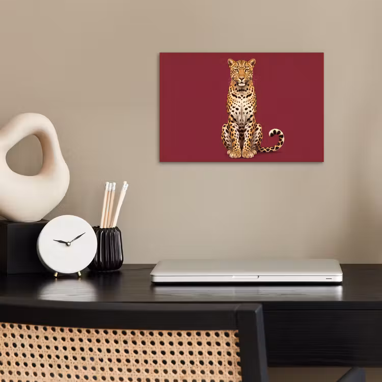 Poster - Kat - Dieren - Rood — 2